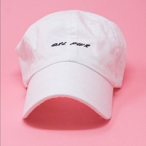 WHITE HAT- Grl pwr hat, brand new